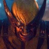 Wolverine is covered in blood.