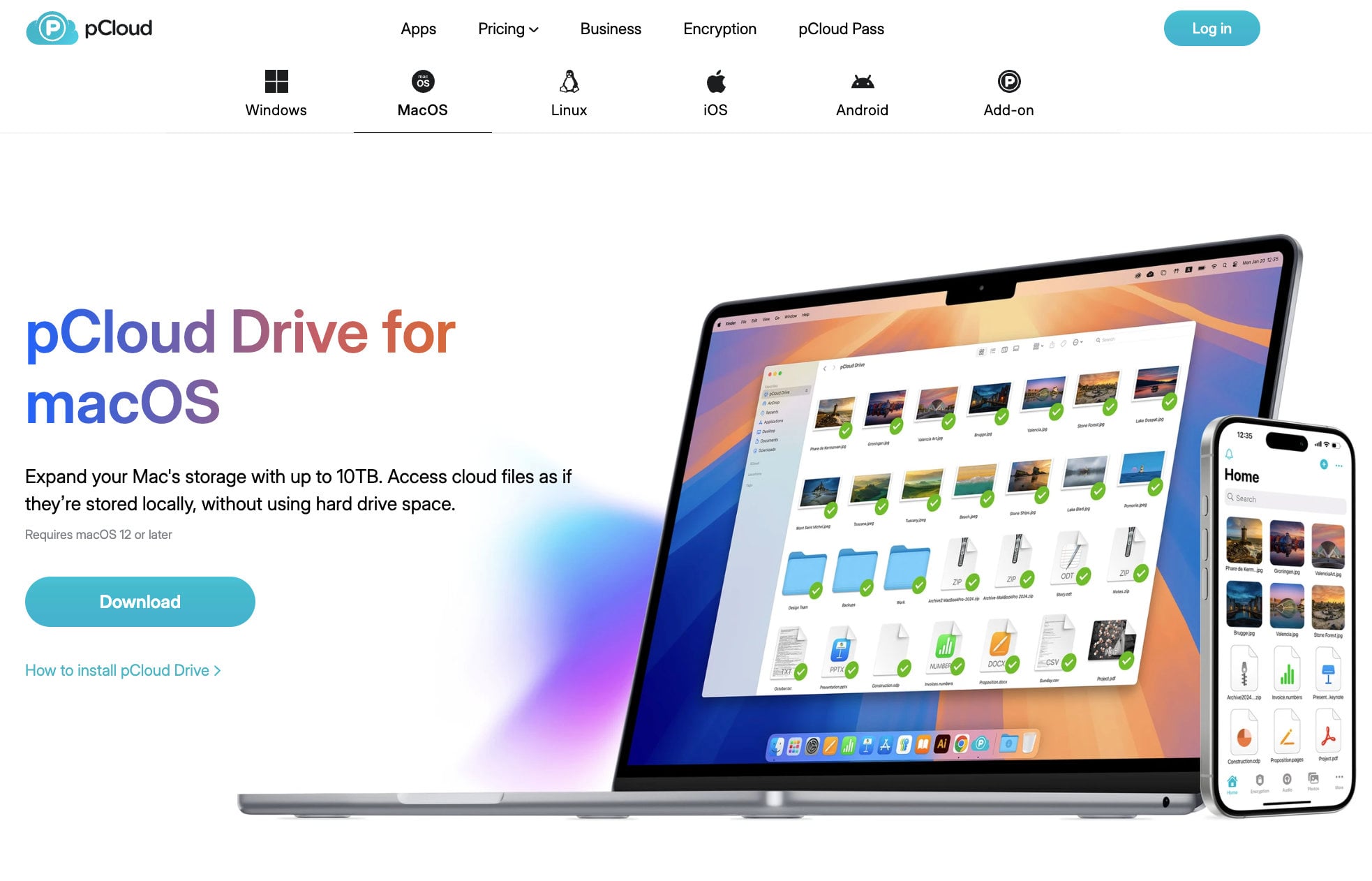 pCloud drive for Mac
