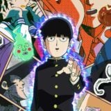 Art shows the anime Mob Psycho 100.