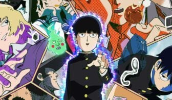 Art shows the anime Mob Psycho 100.
