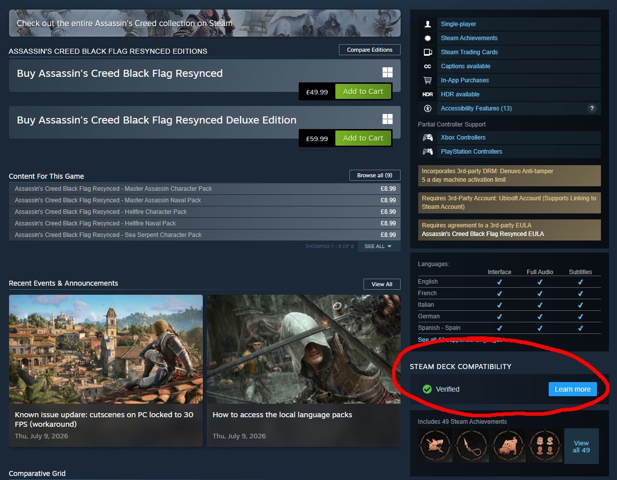 Where Steam Machine compatibility information is hidden.