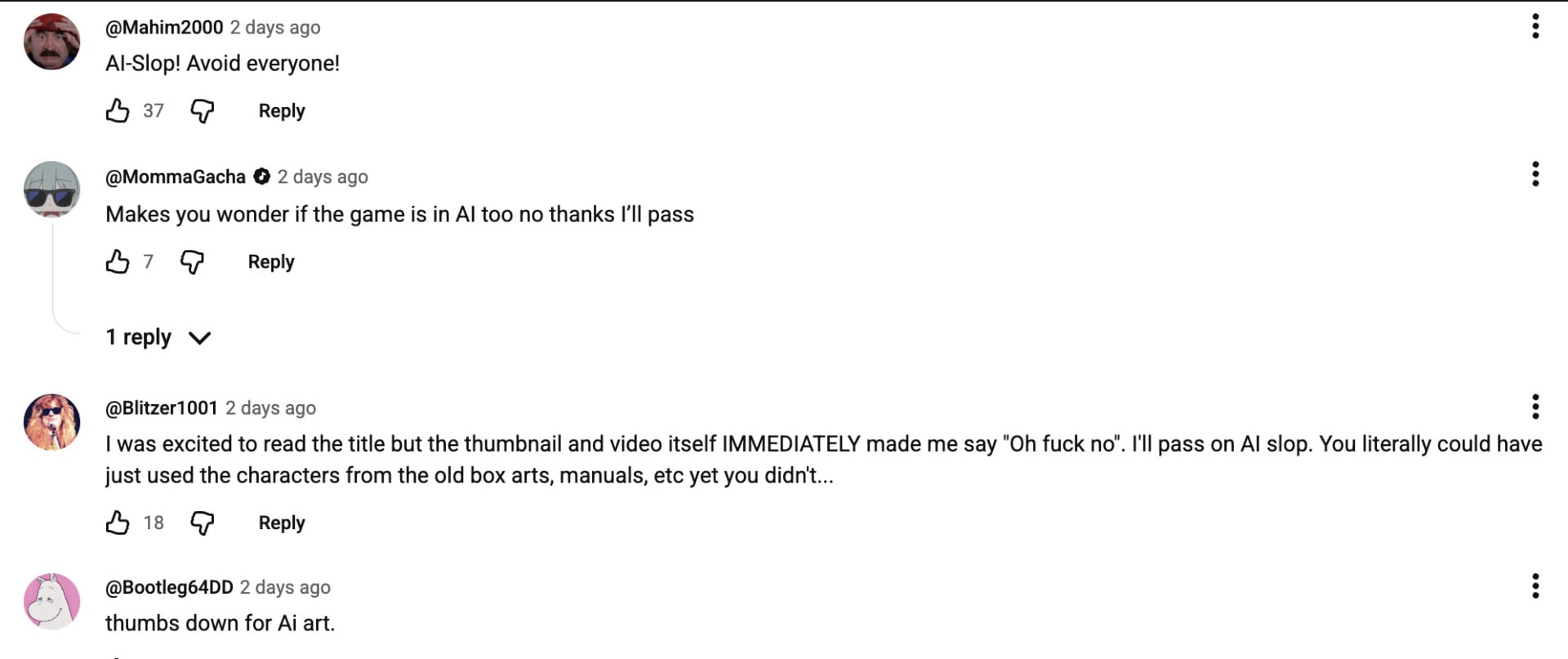 James Pond YT comments