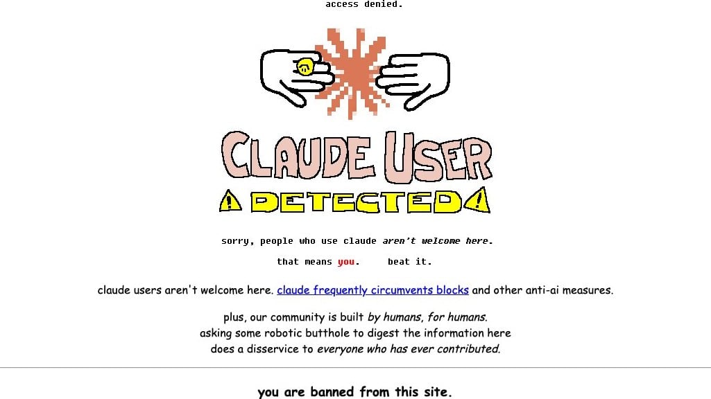 The Cutting Room Floor's Anti Ai Message