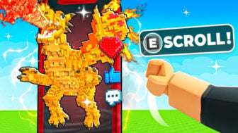 The header image of Roblox's Scroll a Brainrot.