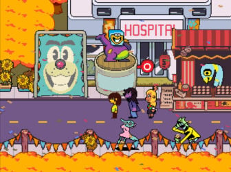 A screenshot of Deltarune Chapter 5's festival.