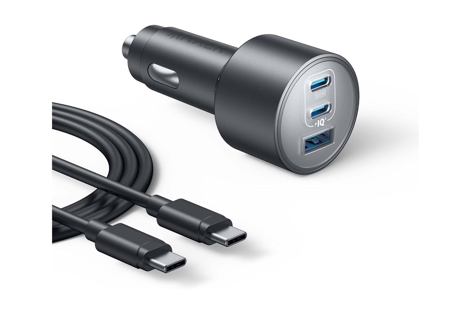 Anker 167.5w Max 3 Port Ultra Compact Usb C Fast Charging Car Charger