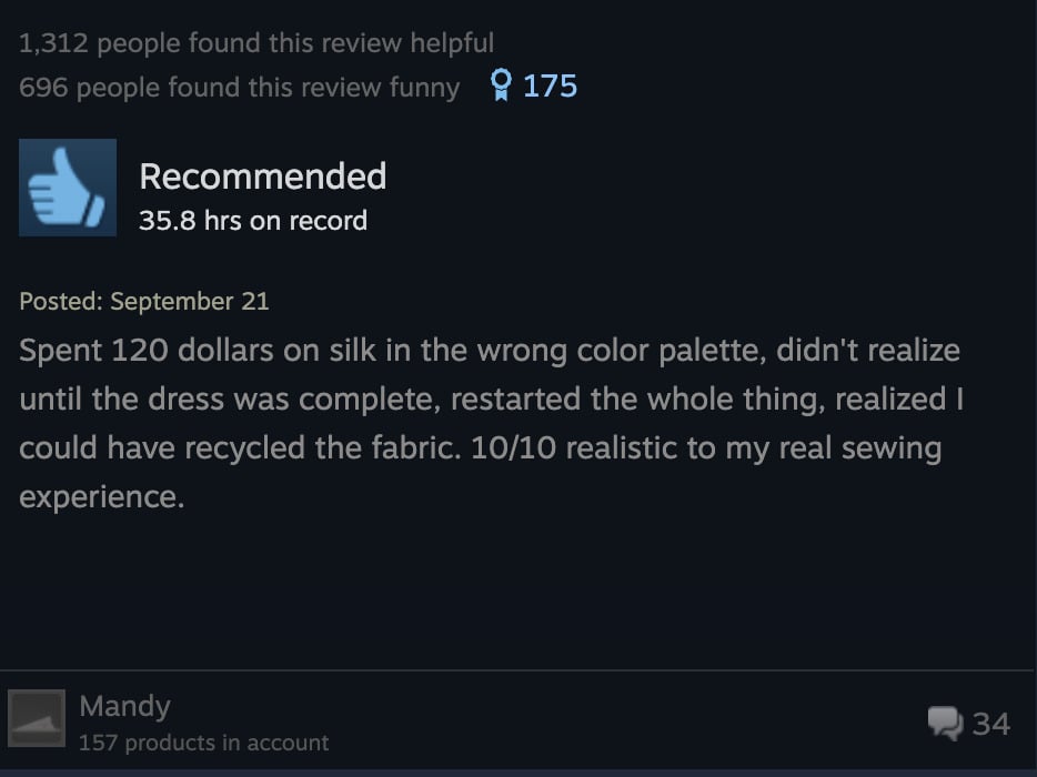 Sewing Experience