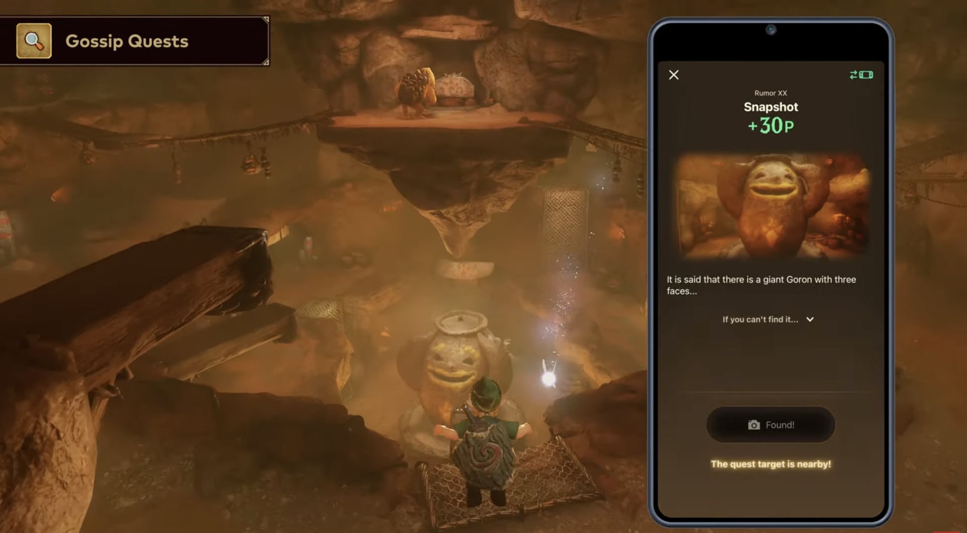 A screenshot of Zelda Notes being used to play the Ocarina of Time remake