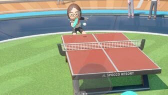 A screenshot of table tennis in Switch Sports Resort.
