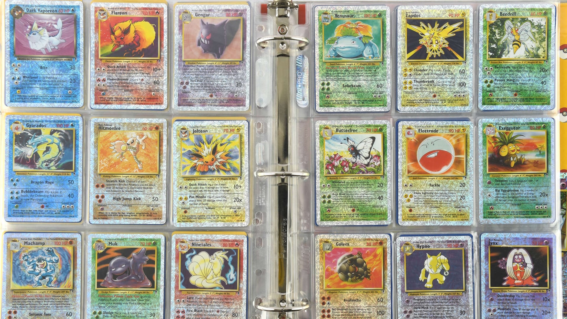 A page from the Legendary Collection binder.