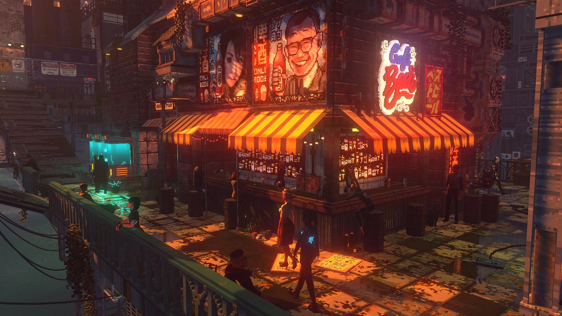A screenshot showing a restaurant in Nivalis Nights.