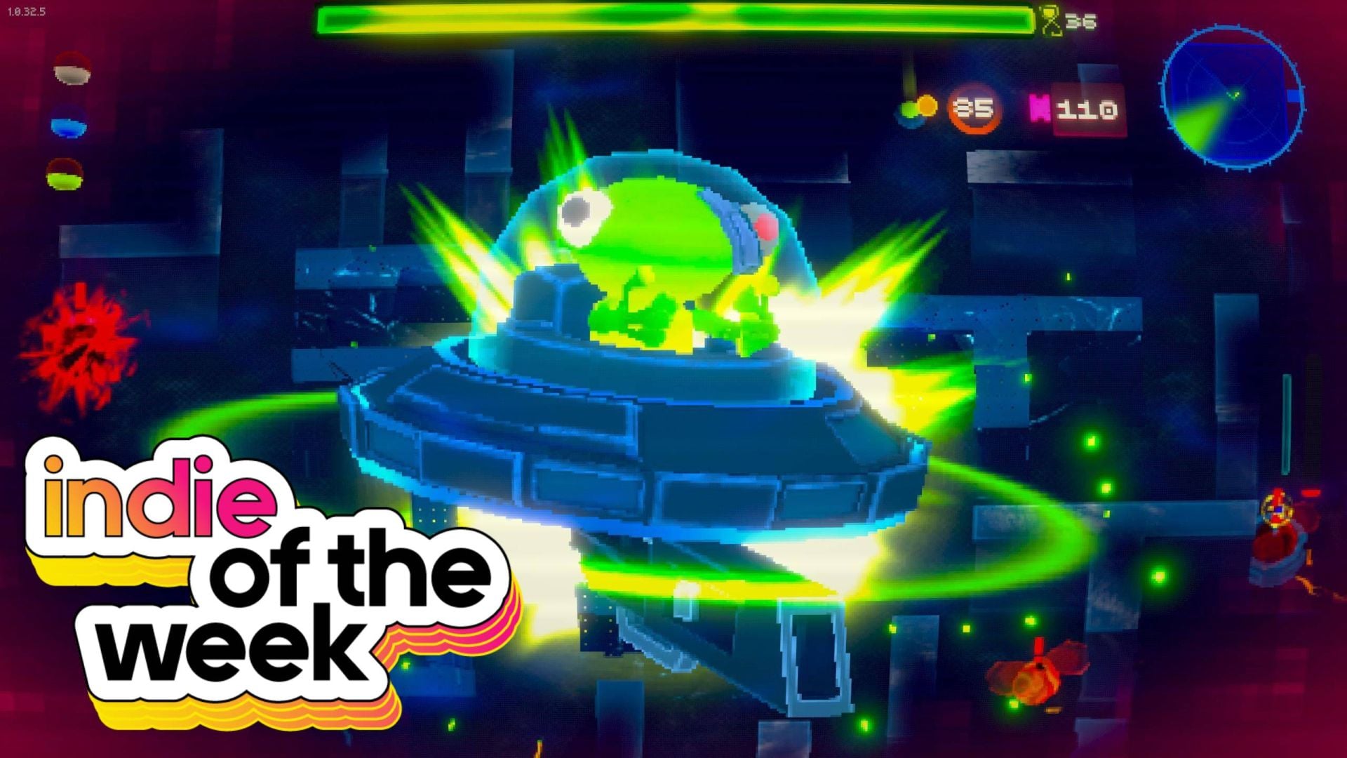 The alien main character you control in Unshine Arcade.