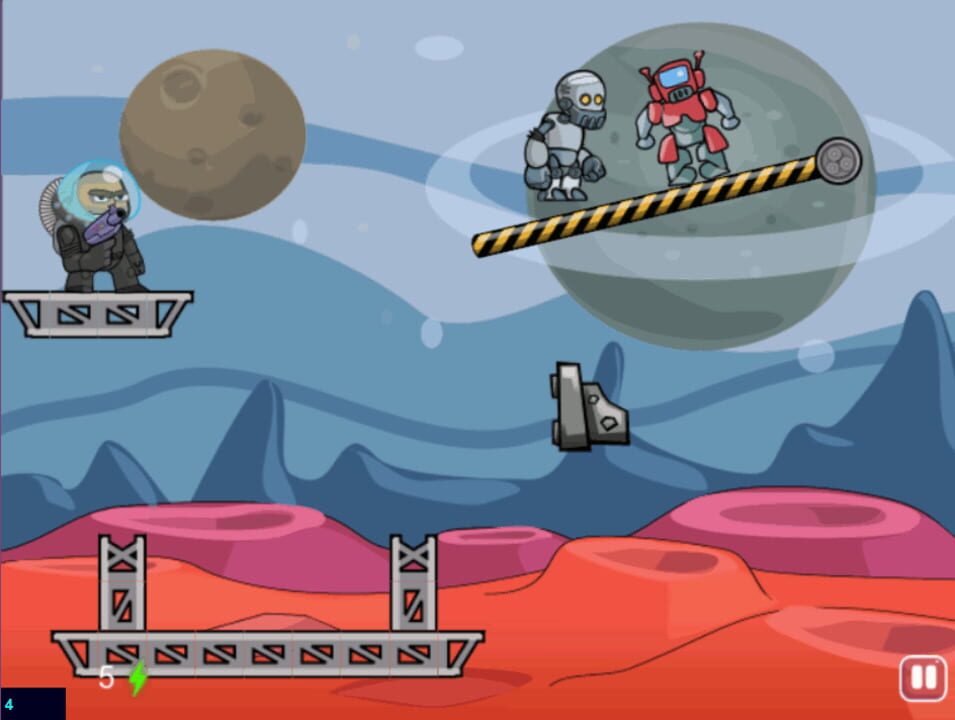 Space Captain vs Mega Robots