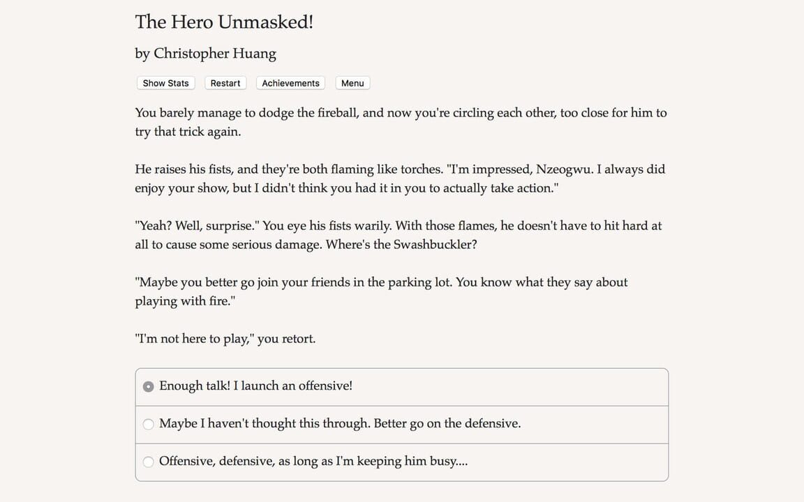 The Hero Unmasked!