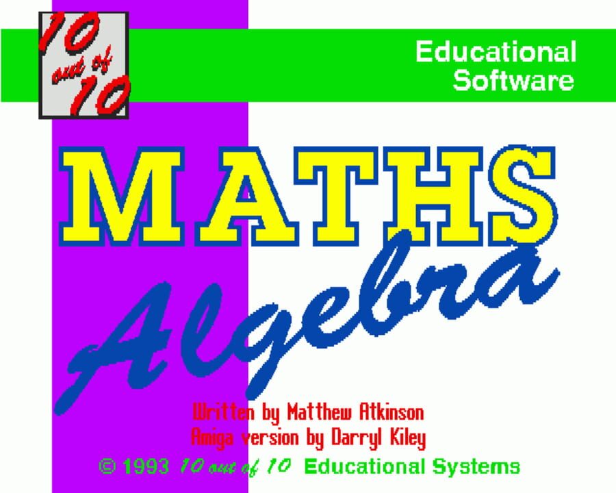 10 out of 10: Maths Algebra