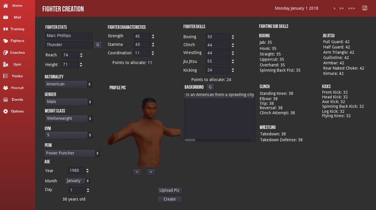 MMA Simulator