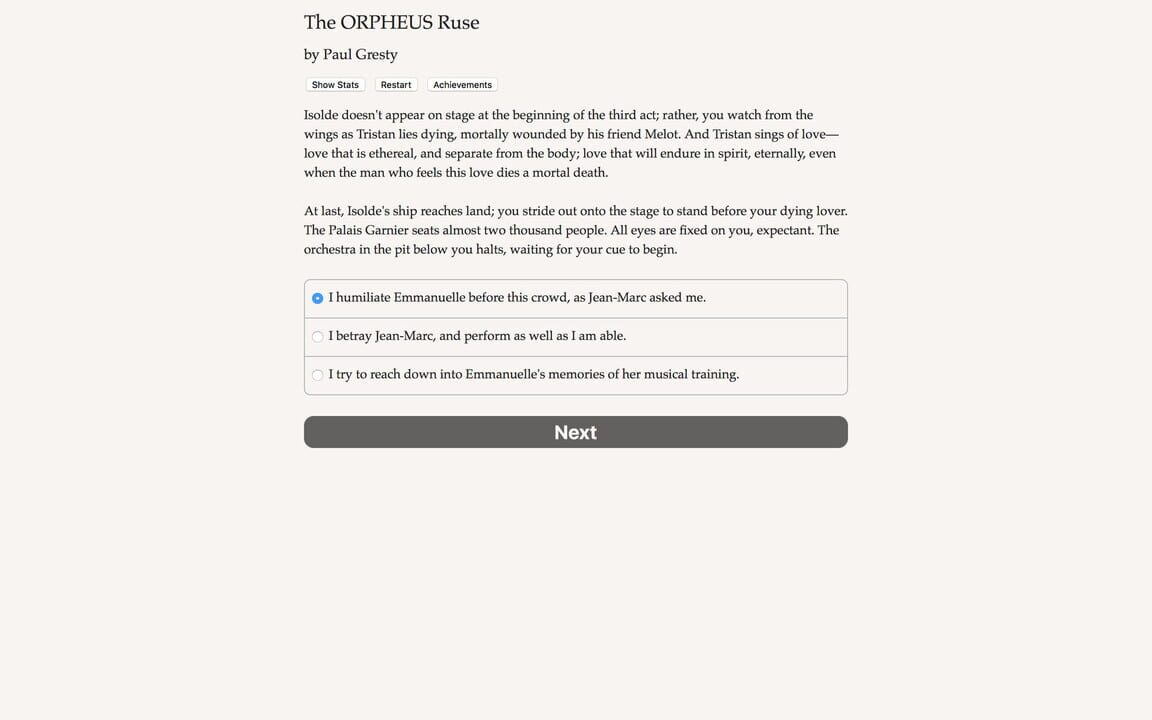The Orpheus Ruse