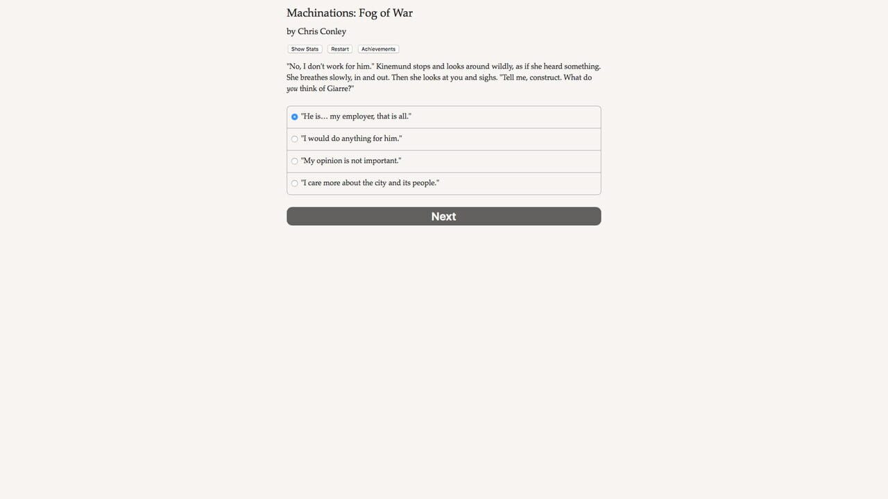 Machinations: Fog of War