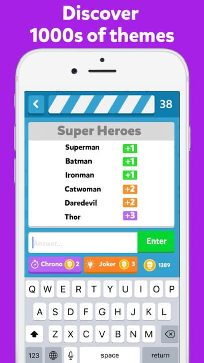 Fight List – Categories Game