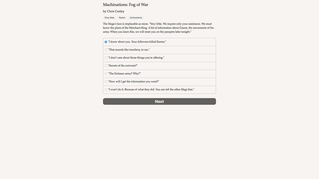 Machinations: Fog of War