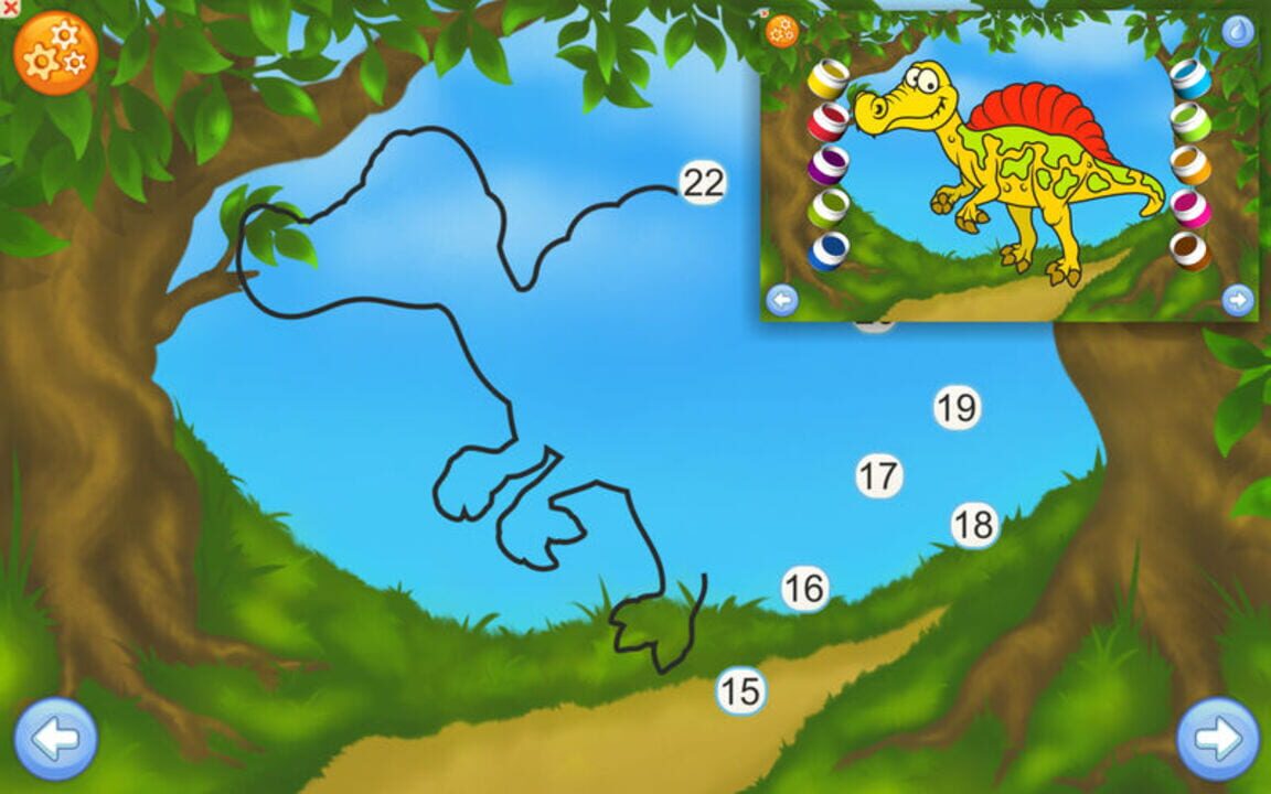 Dinosaurs – Connect the Dots and Add Colors