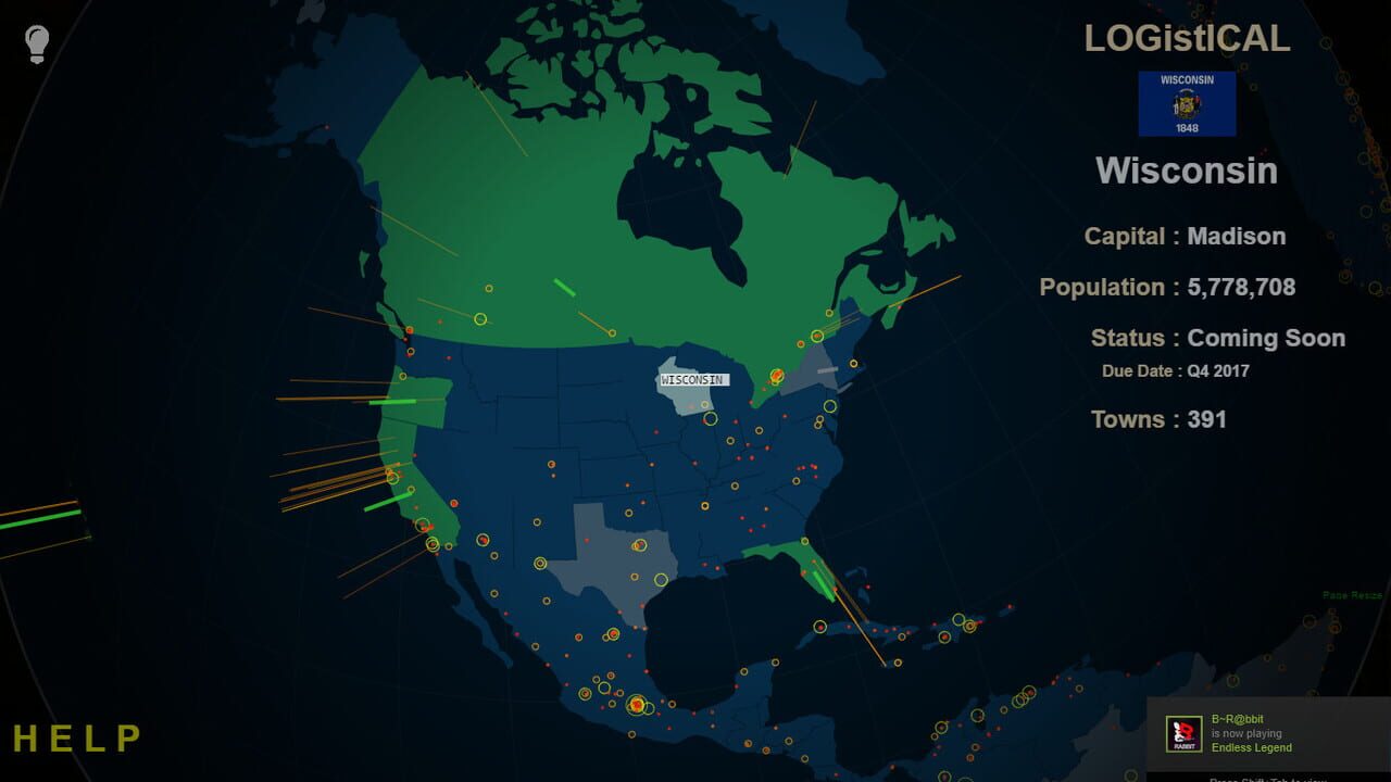 Logistical: USA – Wisconsin