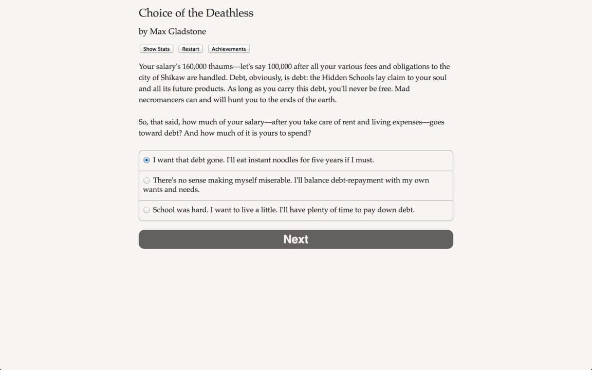 Choice of the Deathless