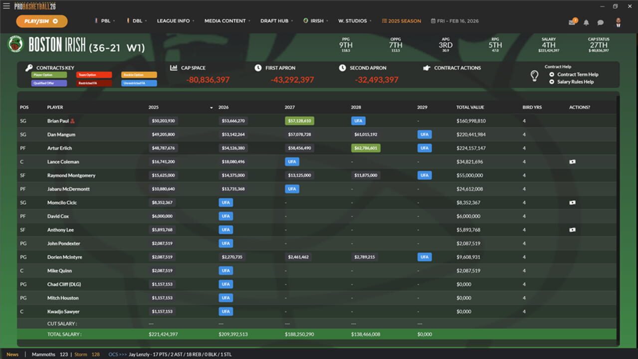 Draft Day Sports: Pro Basketball 26