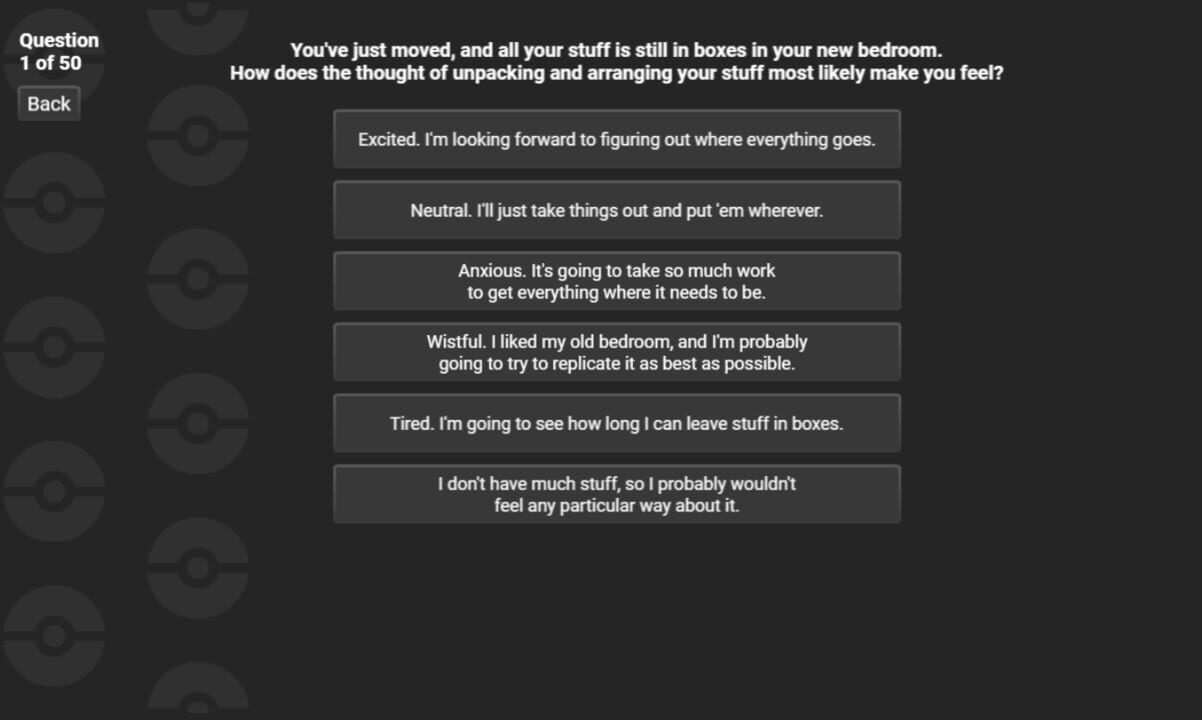 Pokedex-Accurate Dual-Type Pokemon Personality Test