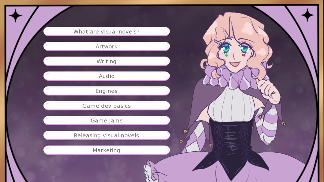A Clown Girl Teaches You How To Make Visual Novels