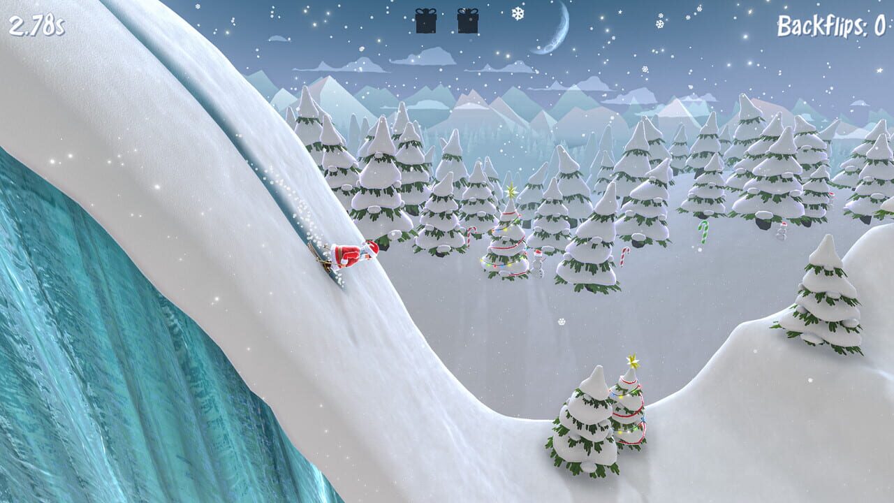 Santa’s Slippery Slope Ski Stunts