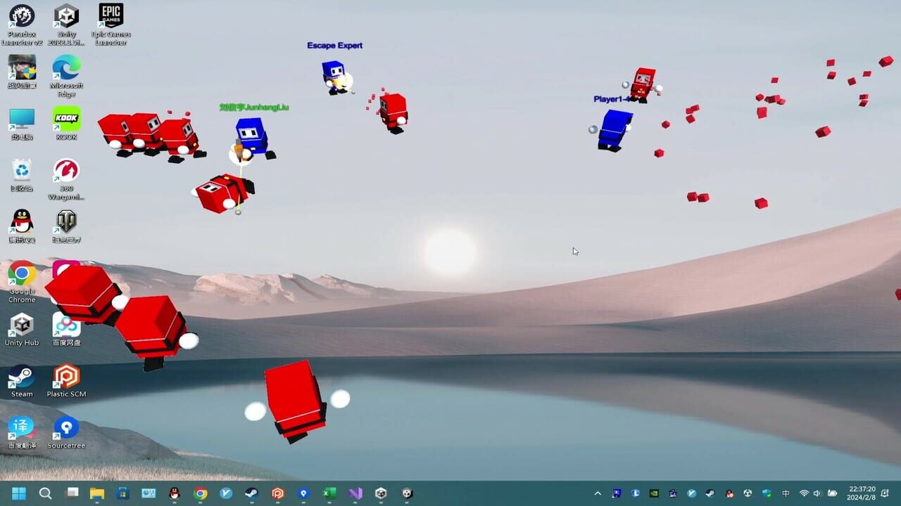 Desktop Cube-Man