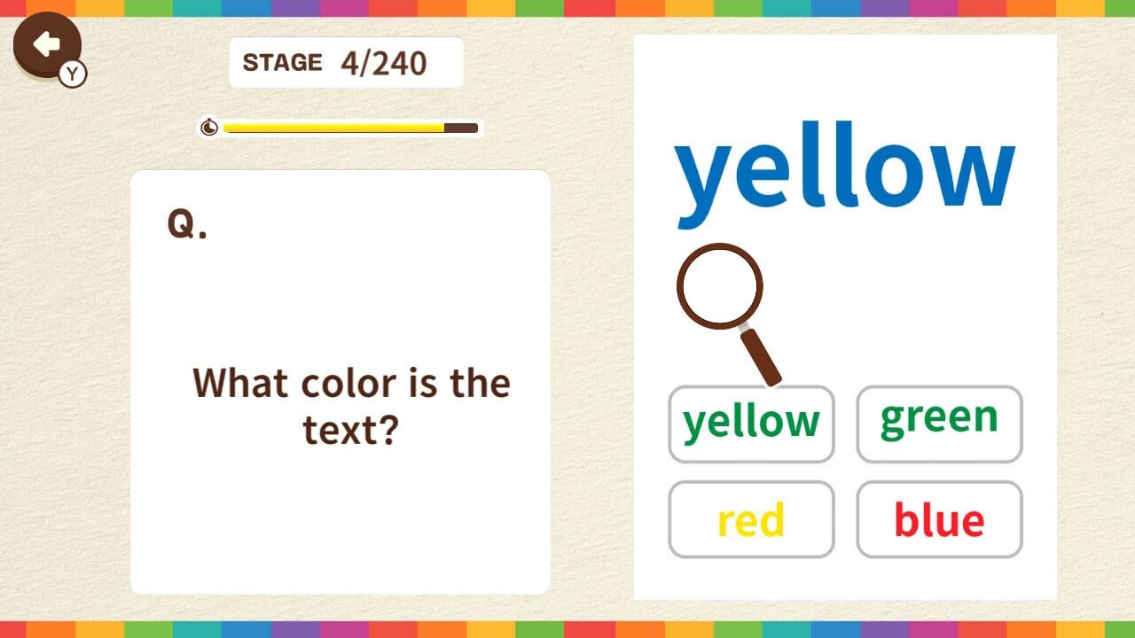 Color Mismatch Brain Quiz