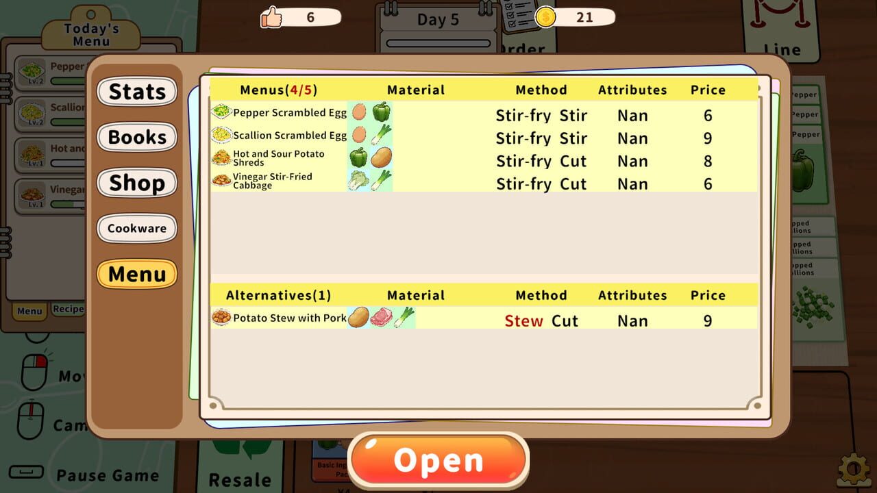 Card Sim: Chinese Restaurant