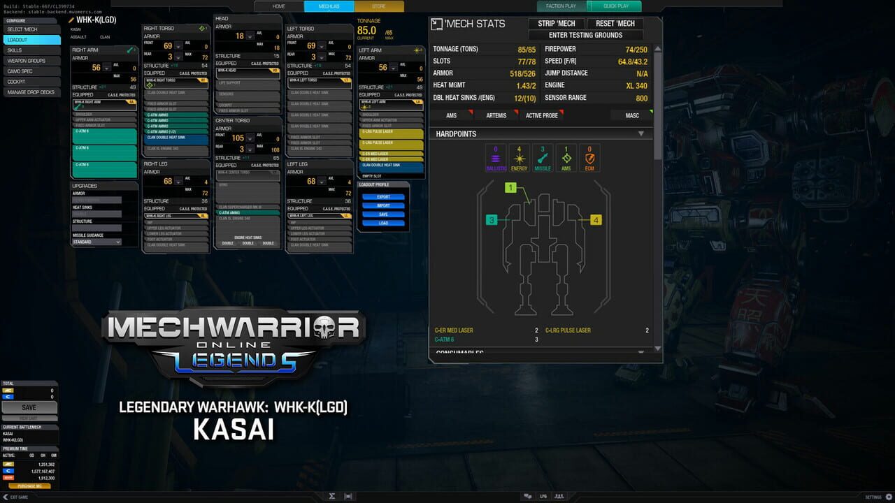 MechWarrior Online: Kasai Legendary Mech Pack
