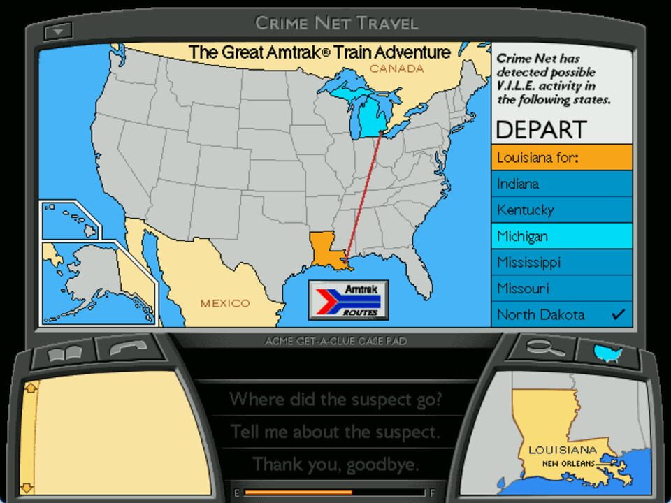 Where in America is Carmen Sandiego?: The Great Amtrak Train Adventure