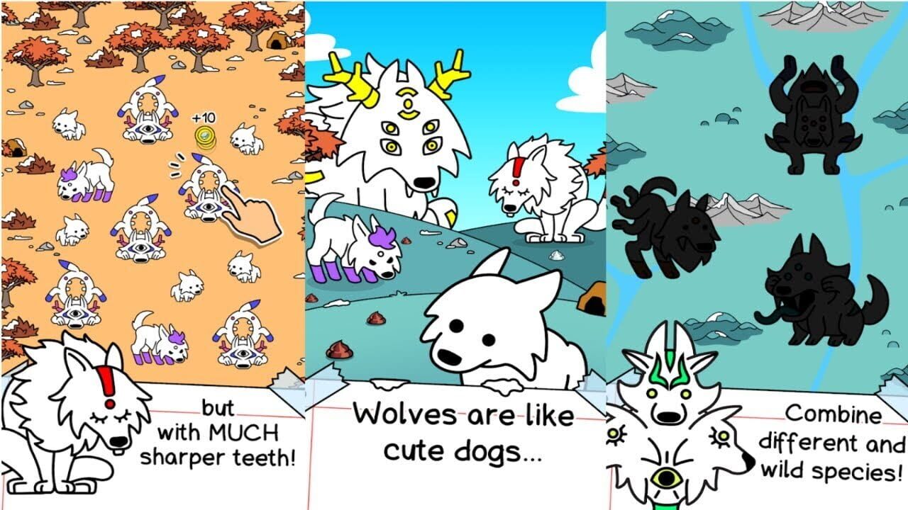 Wolf Evolution: Merge and Create Mutant Wild Dogs