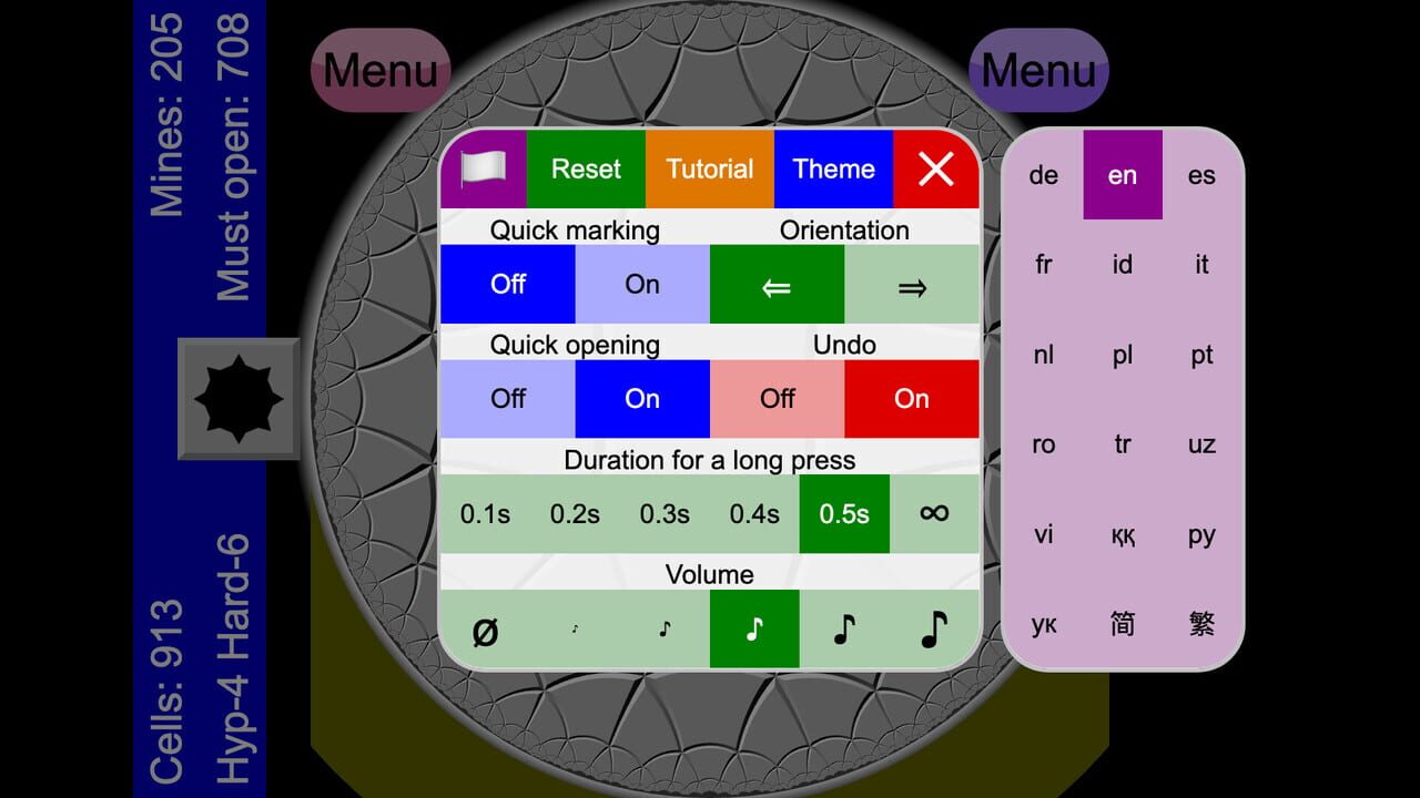Non-Euclidean Minesweeper
