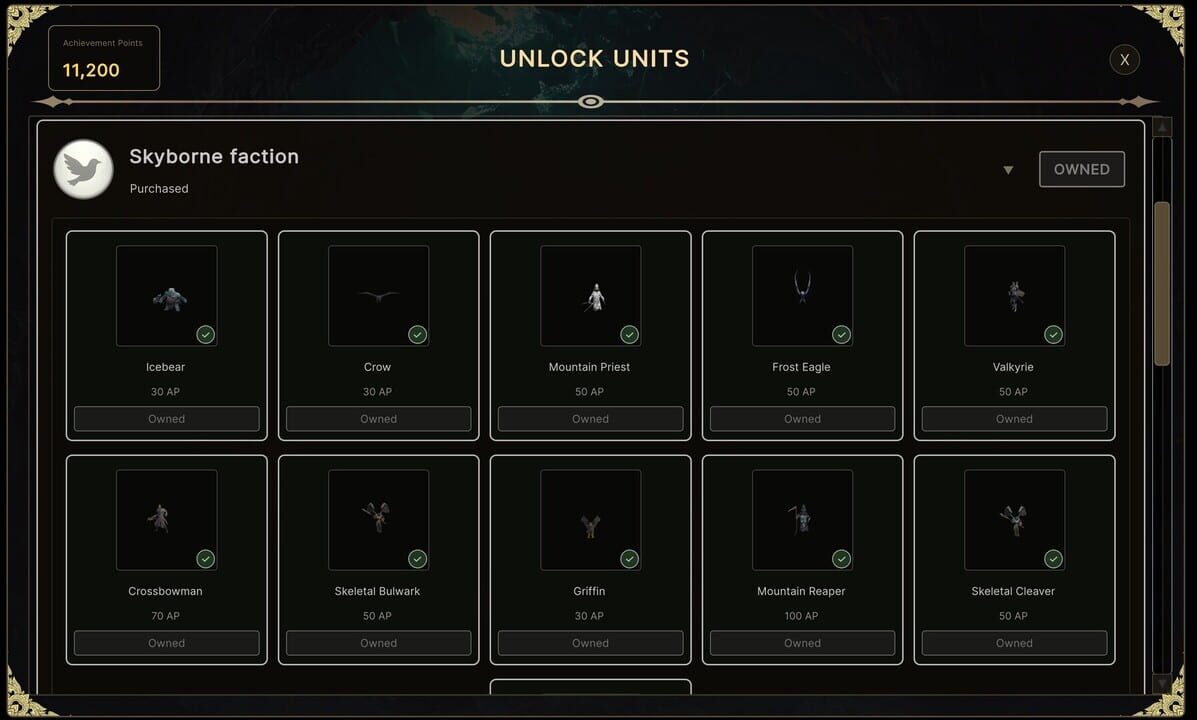 Age of Gods: Skyborne Faction