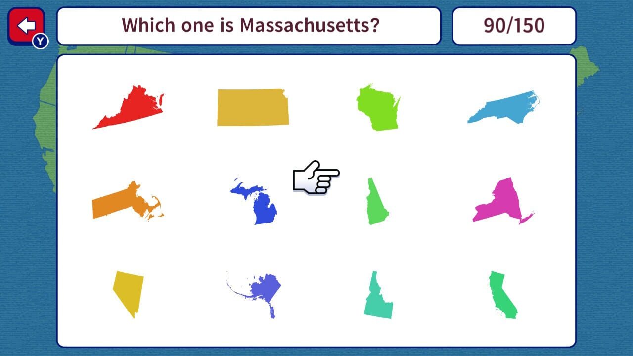 Geo Brain Boost! 50 U.S. States Silhouette Quiz