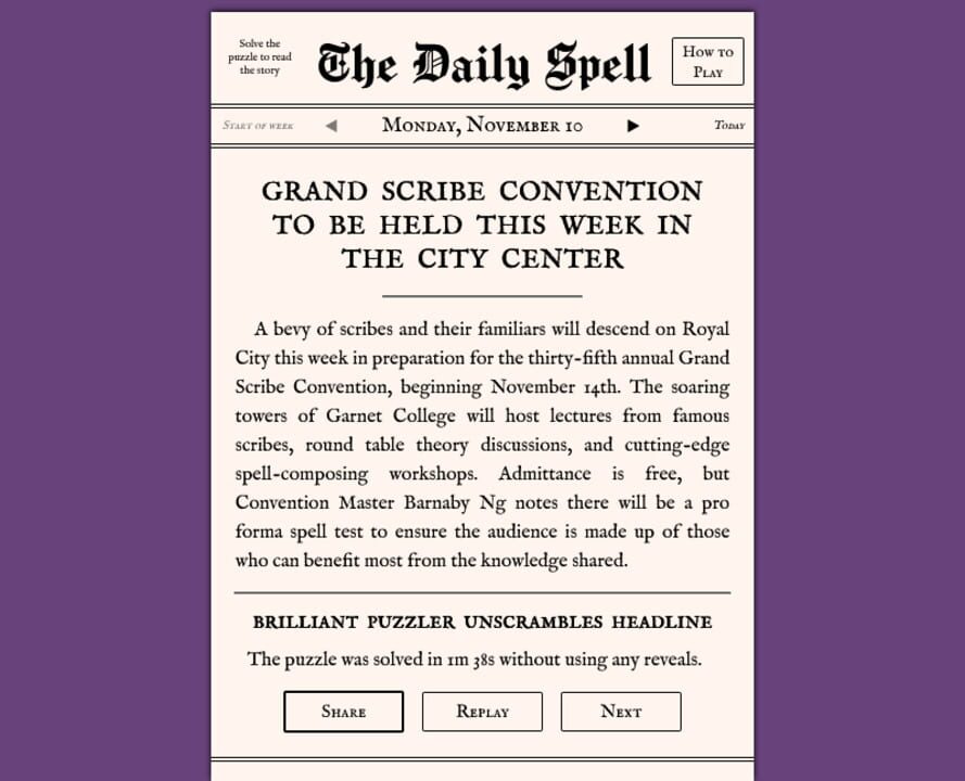 The Daily Spell