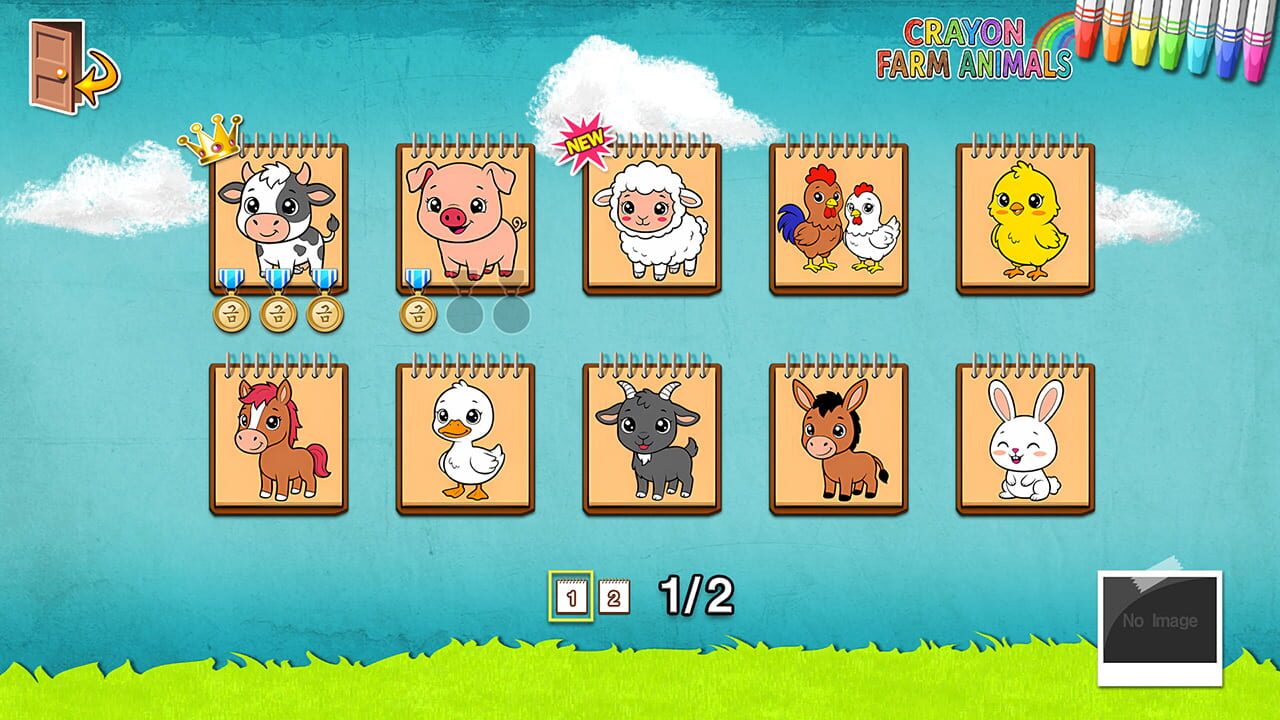 Crayon Farm Animals