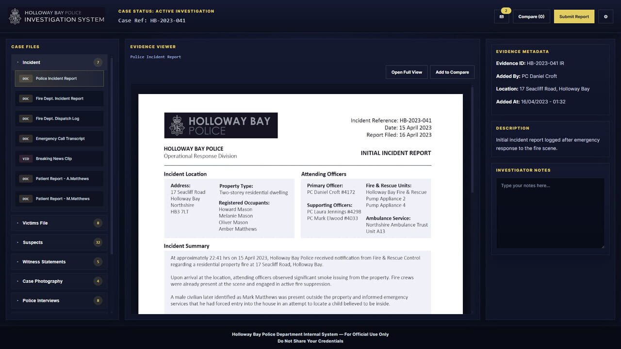 Ashes of Holloway Bay