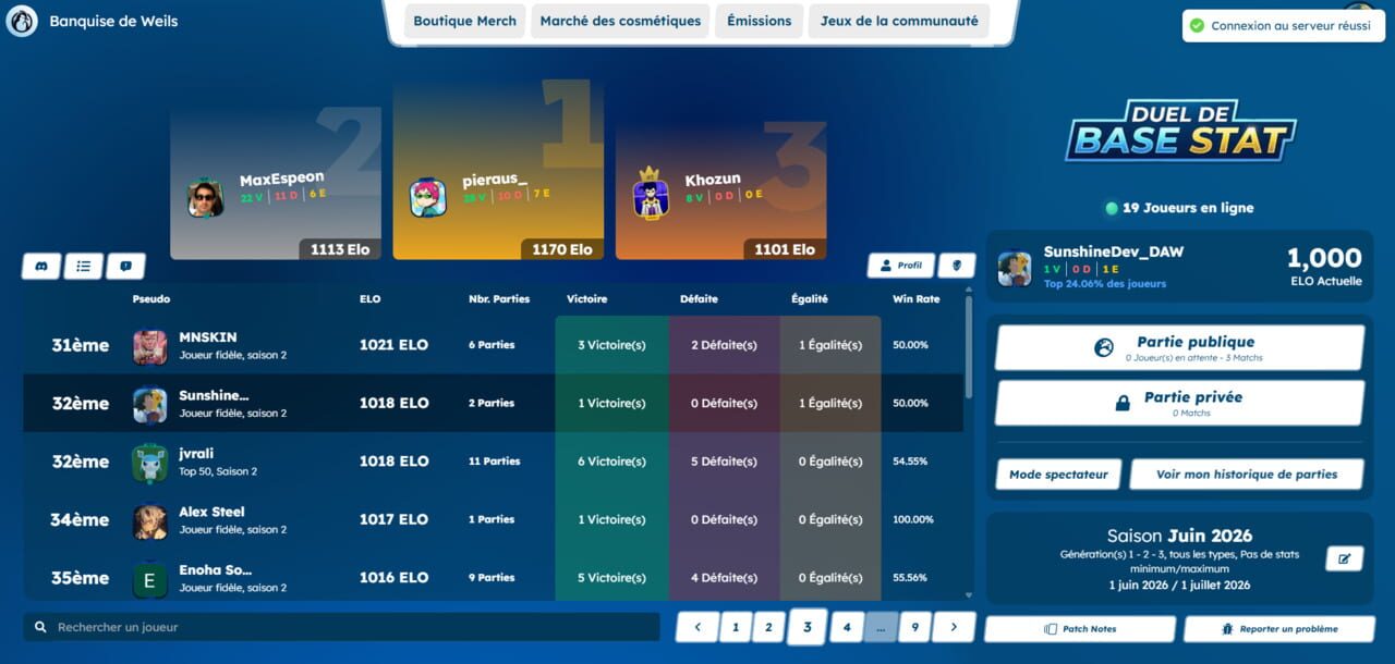 Duel de Base Stat