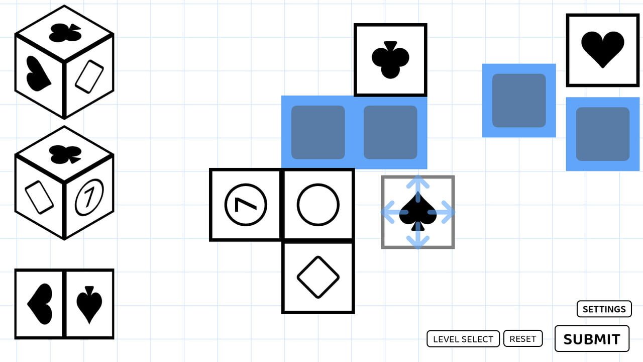 A Puzzle Game where you Fold Dice