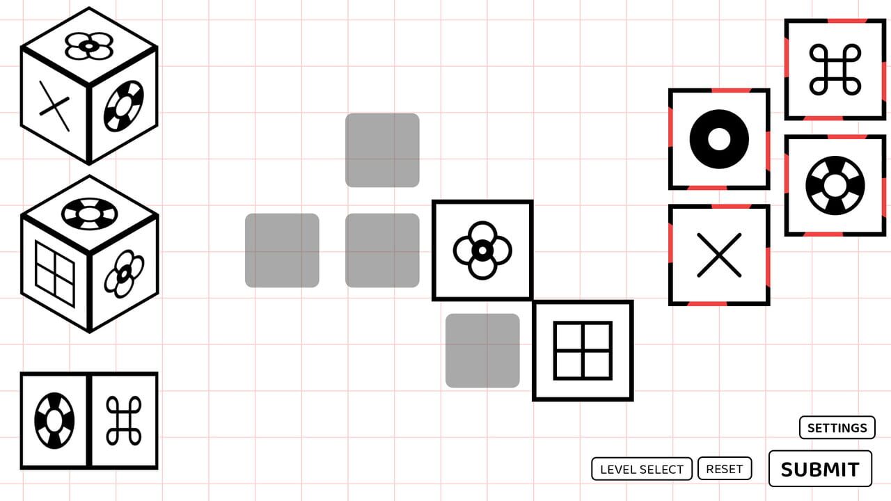 A Puzzle Game where you Fold Dice