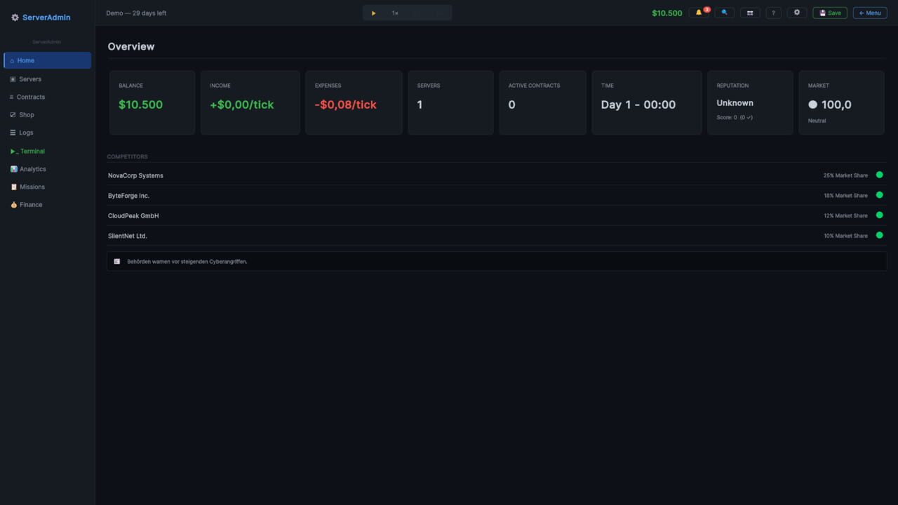 Server-Admin Simulation