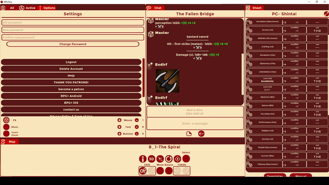 RPG Plus: Virtual Tabletop