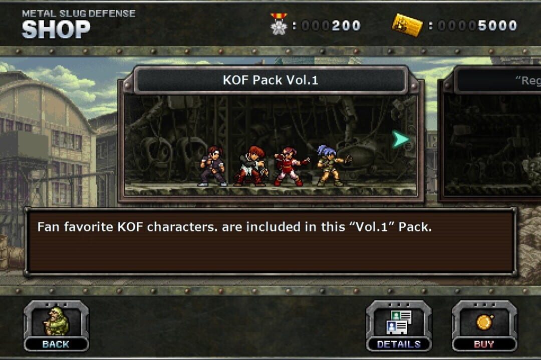 Metal Slug Defense: “KOF Pack” Vol.1