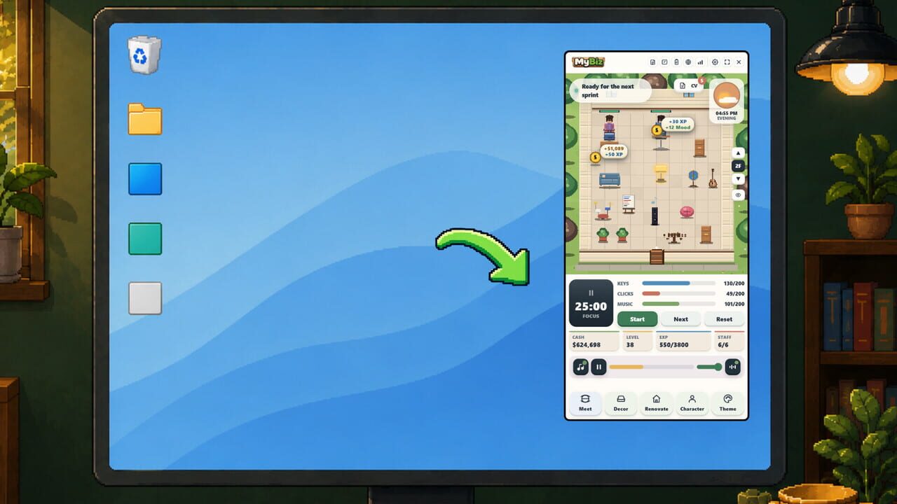 MyBiz: Pomodoro Desk Tycoon